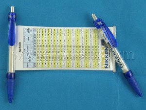 Pull out advertising pen