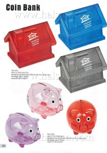coin banks, piggy banks, coin containers, promotional coin banks, Prom