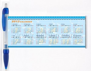 Banner pens with calendars inside