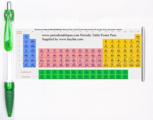 Periodic Table Flyer Pens