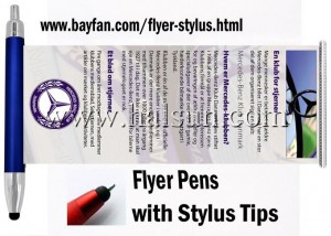 Custom  Full color Flyer Stylus Pens Factory to your door in 4 weeks